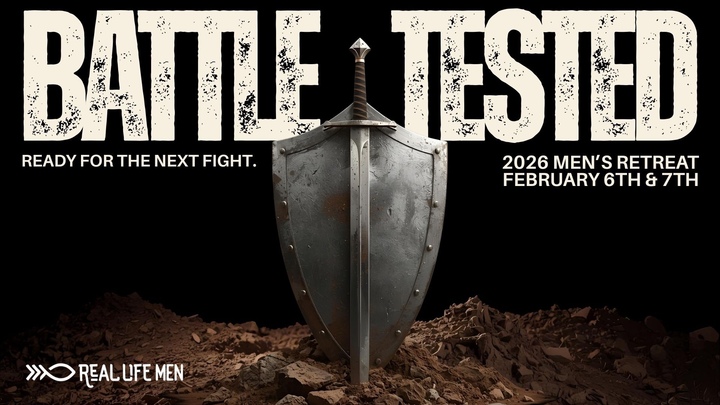 Battle-Tested: Men's Retreat 2026 logo