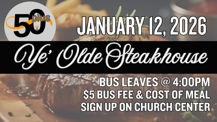 50+ Trip to Ye Olde Steakhouse logo