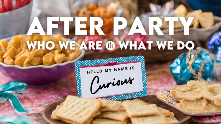 After Party: Who We Are • What We Do logo
