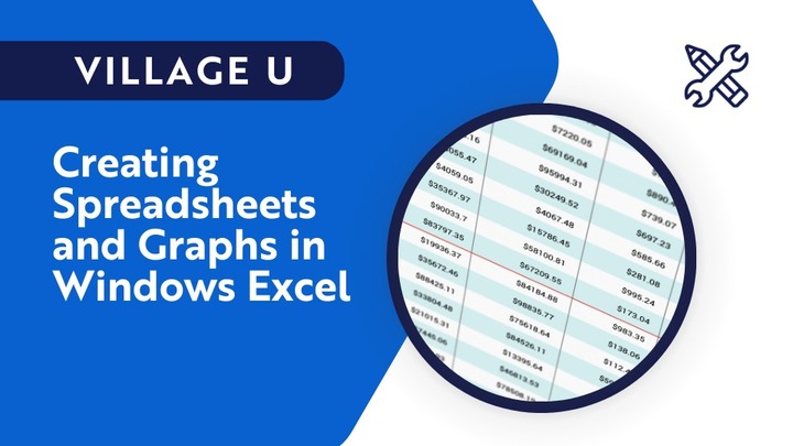 Creating Spreadsheets and Graphs in Windows Excel logo