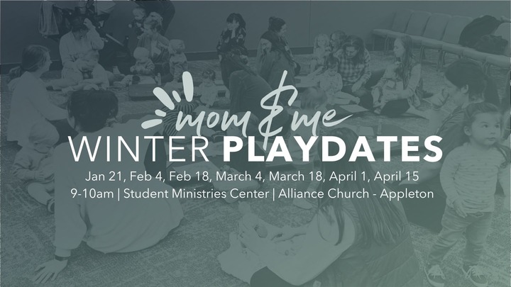 mom&me Winter 2026 Playdates logo