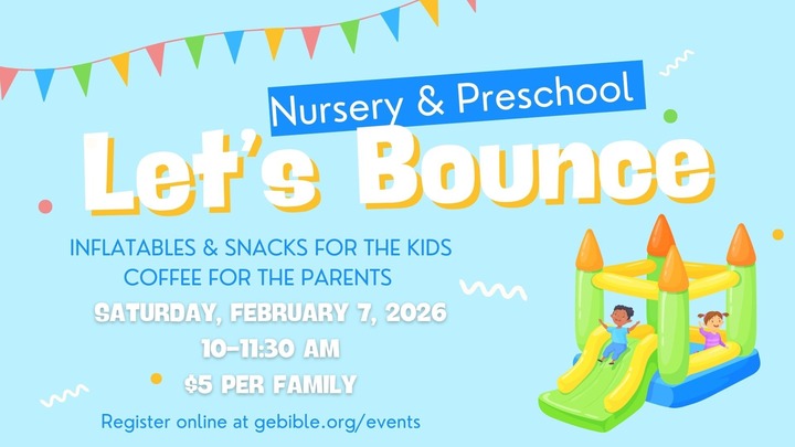 Nursery & Preschool Bounce Party 2026 logo