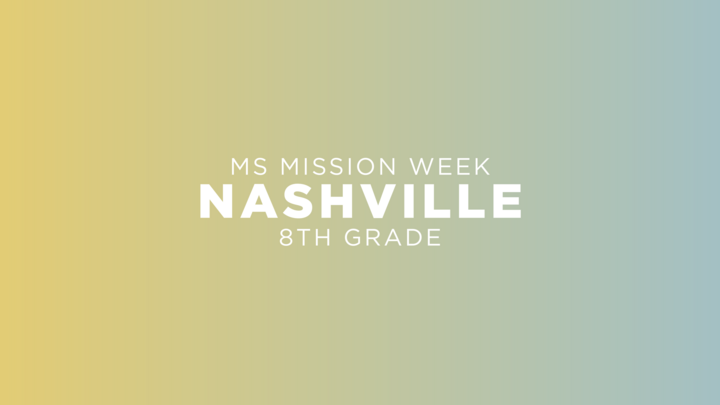 8th Grade Mission Trip - Nashville, TN logo