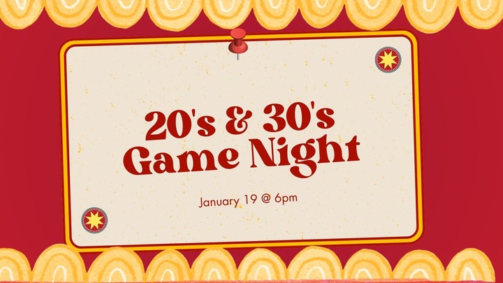 20s and 30s Game Night logo