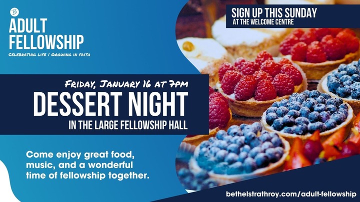 Adult Fellowship Music & Dessert Night logo