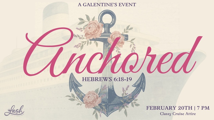 Anchored | A Galentines Event logo