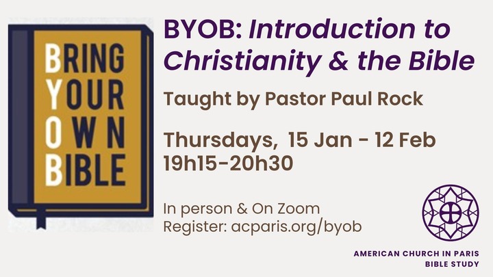 BYOB (Bring Your Own Bible): Introduction to Christianity & the Bible for Beginners logo