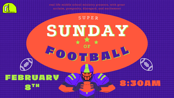 Middle School Ministry Super Sunday of Football logo