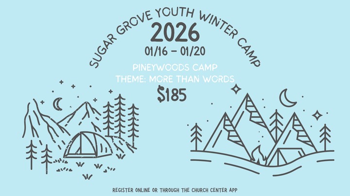 Sugar Grove Youth - Winter Retreat PLEASE REGISTER logo