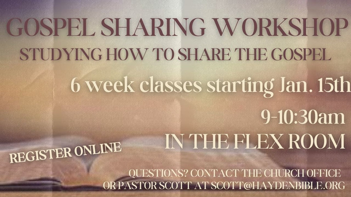  Gospel Sharing Workshop - 6 Week Class (1/15-2/19) logo