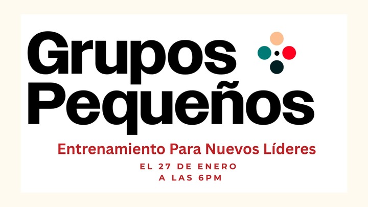 ¿Deseas abrir un Grupo Pequeño? logo