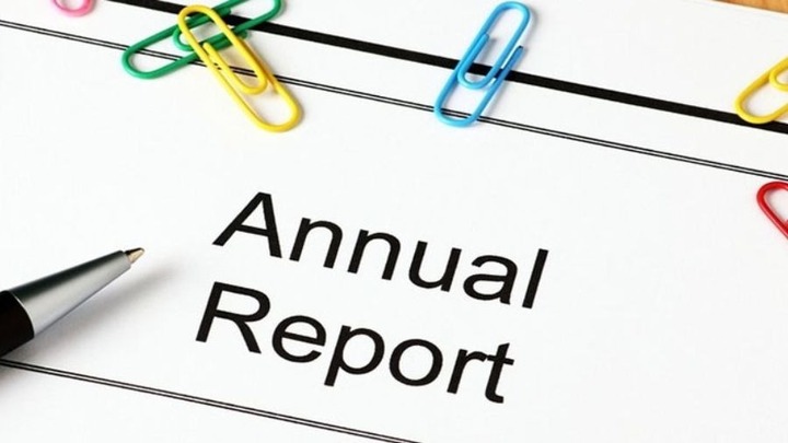 Annual Report; Annual Meeting & Potluck logo