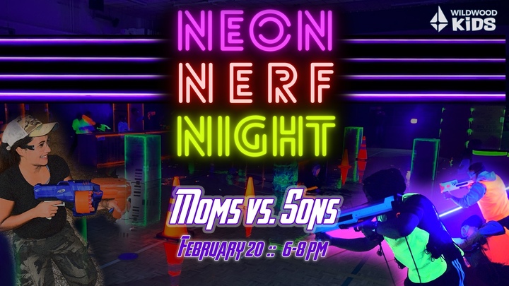 Neon Nerf Night - Moms vs. Sons logo