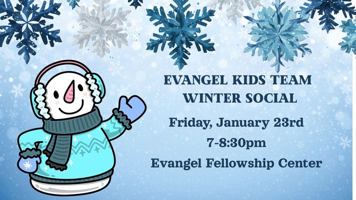 Evangel Kids Team Winter Social logo
