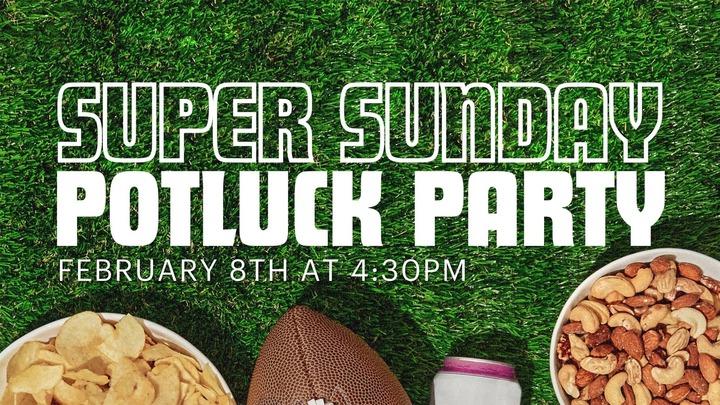 Super Sunday Potluck Party logo
