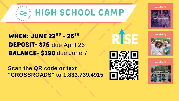 Crossroads-High school Camp  logo