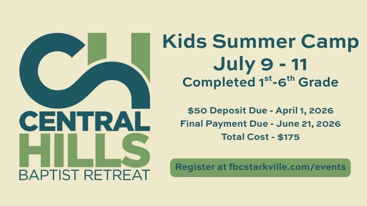 Central Hills Kids Camp 2026 logo