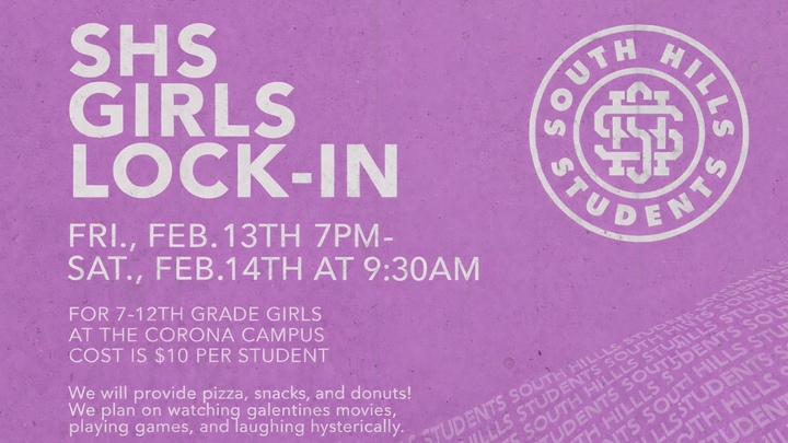 Corona : SHS Galentine's Girls Lock-In  logo