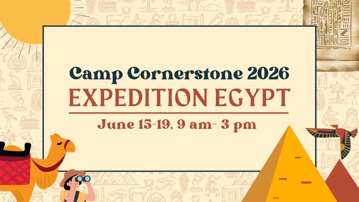 2026 Camp Cornerstone: Expedition Egypt logo