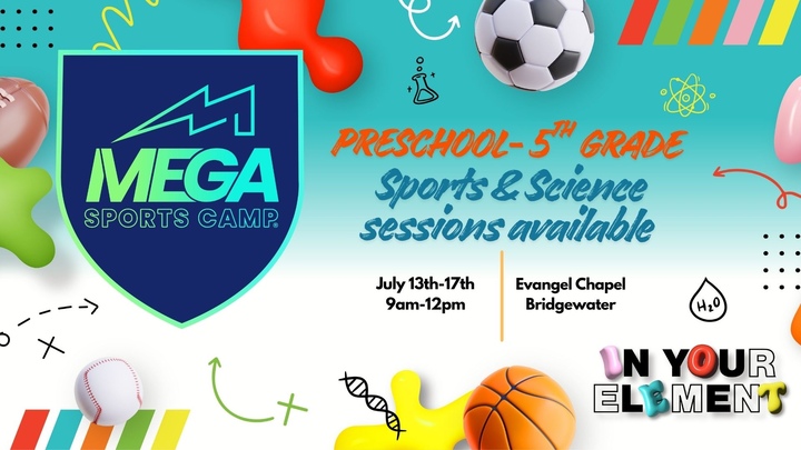 Mega Sports Camp: In Your Element (VBS 2026) logo