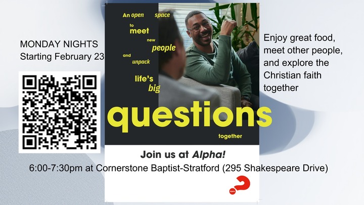 Alpha @ Cornerstone Stratford logo