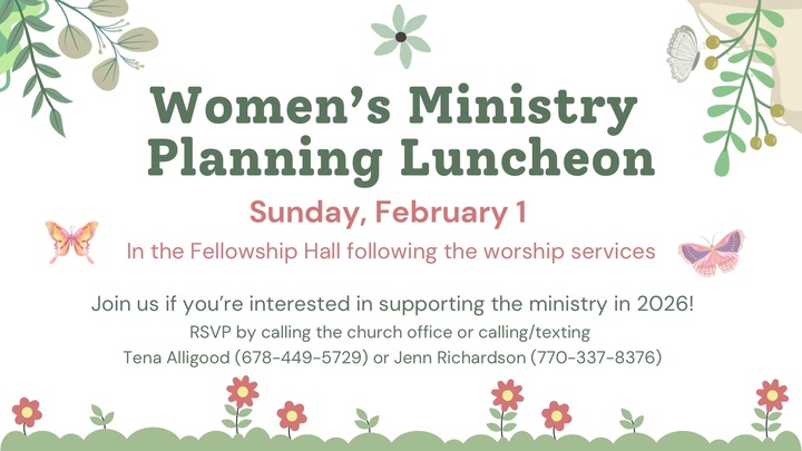 Women's Ministry Planning Luncheon logo