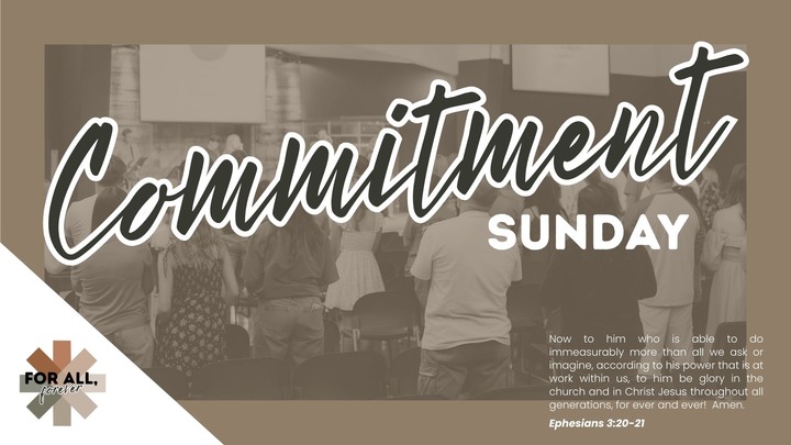 Commitment Sunday - For All, Forever logo