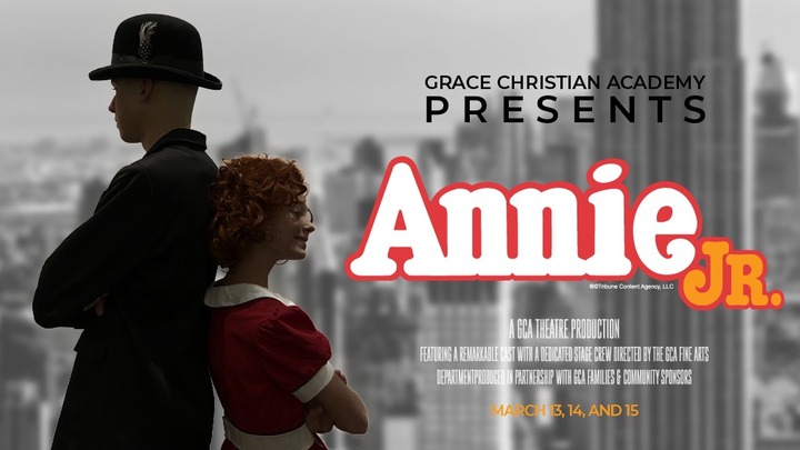 Grace Christian Academy Presents Annie Jr.  logo