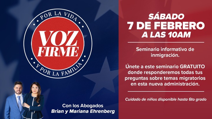 VOZ FIRME : Seminario informativo de inmigración logo