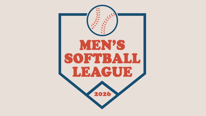 Men's 2026 Softball League Registration logo