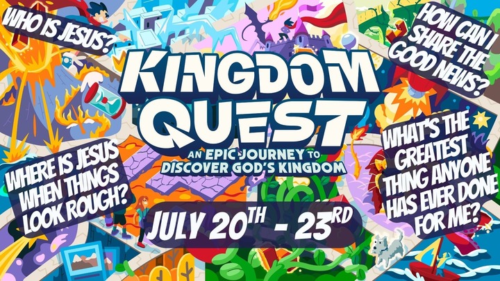 "Kingdom Quest" Vacation Bible School 2026 logo