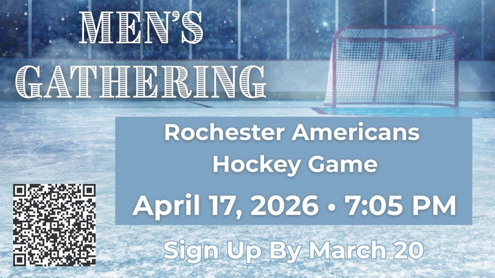 Men's Gathering: Rochester Americans Hockey Game logo