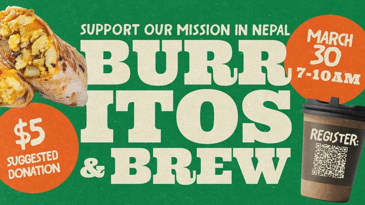 Nepal Fundraiser: Burritos & Brew logo