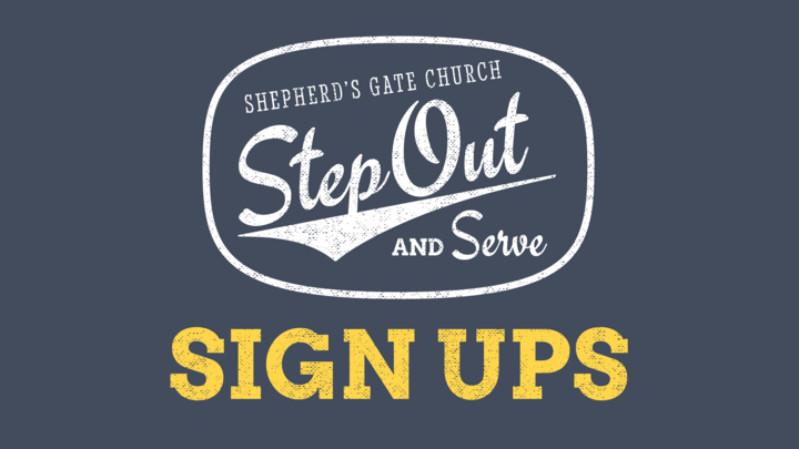Step Out & Serve Sign Ups logo