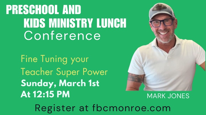 Preschool & Kids Ministry Lunch with Mark Jones logo
