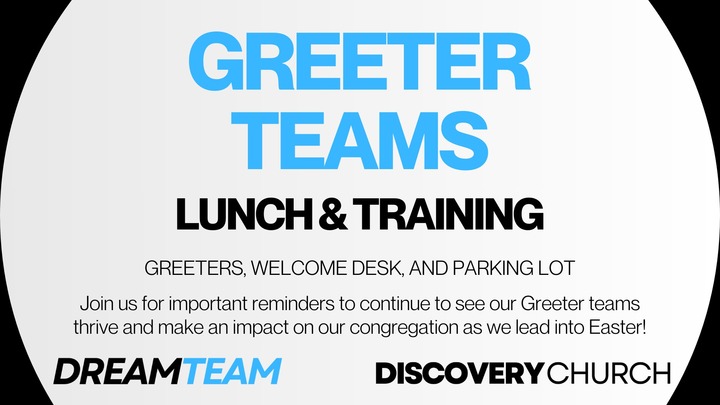 Greeter Teams Lunch and Training logo