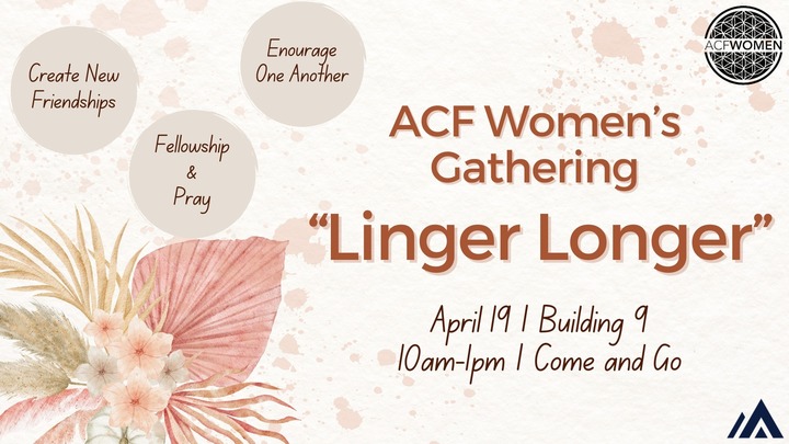 "Linger Longer" Women's Gathering - April 2026 logo