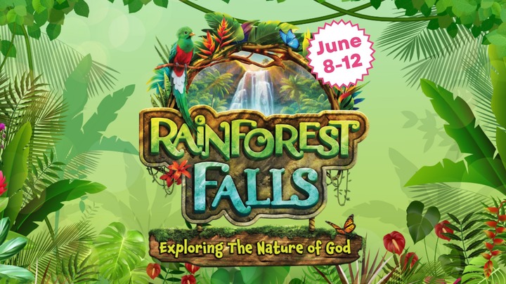 Rainforest Falls–VBS 2026 logo