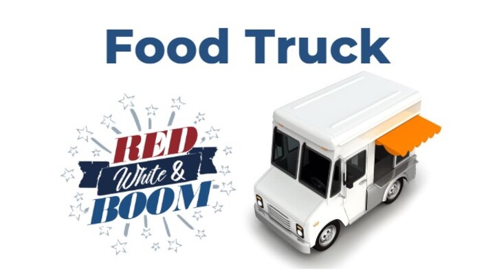 2026 Food Trucks- Red, White & Boom  logo