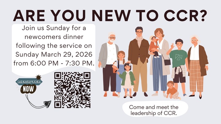 Newcomers Dinner March 29 logo