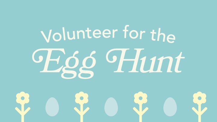 Volunteering at the Renovation Church Egg Hunt logo