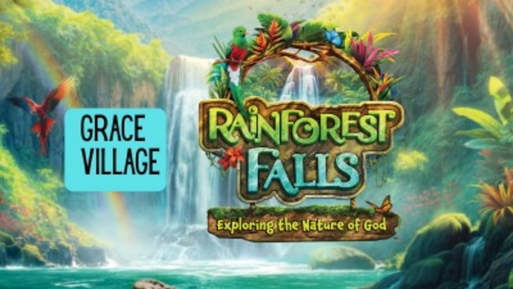 Grace Village Rainforest Falls VBS 2026 logo