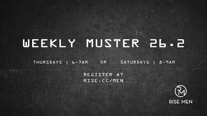 Rise Men | Weekly Muster 26.2 logo