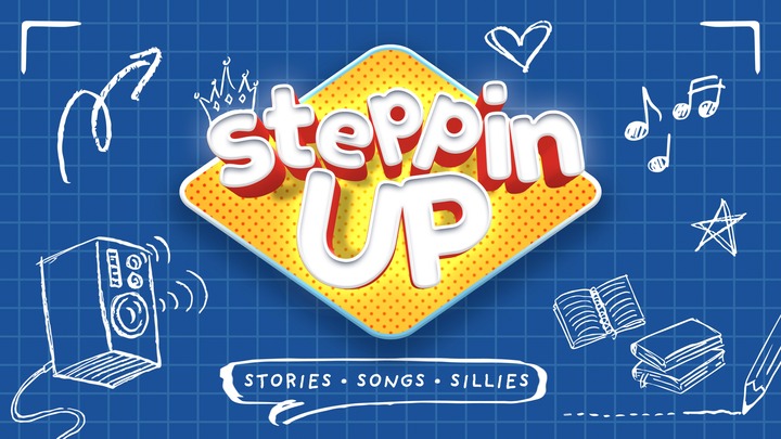 Steppin' Up with Stories, Songs, and Sillies logo