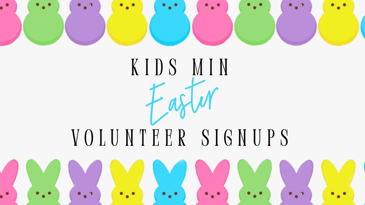 Kids Min Easter - Team Member Registration logo