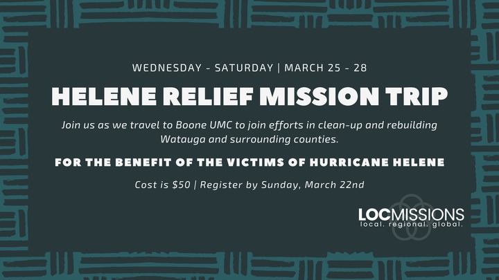 Hurricane Helene Relief Mission Trip - March logo