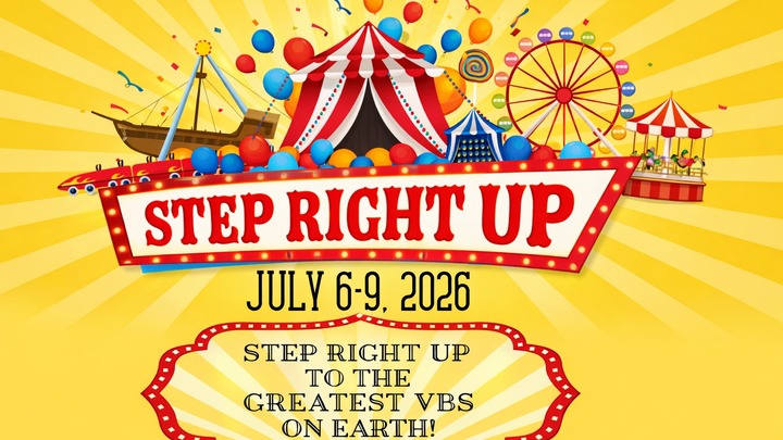 STEP RIGHT UP VBS  2026 logo