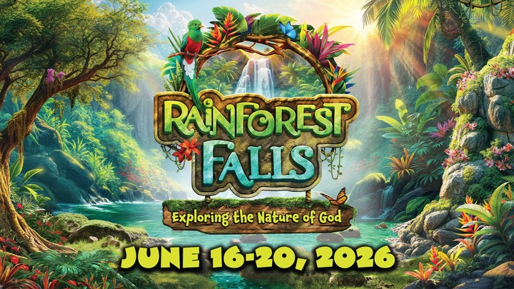 Rainforest Falls VBS 2026 logo