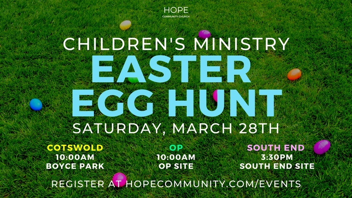Children's Ministry Easter Egg Hunt logo