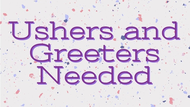 Recruiting Ushers and Greeters for Sunday Services logo